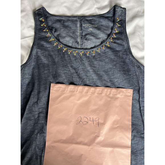 Soft Surroundings‎ Tank Women XL Beaded Sleeveless Asymmetrical Embellished NWT - Picture 14 of 14
